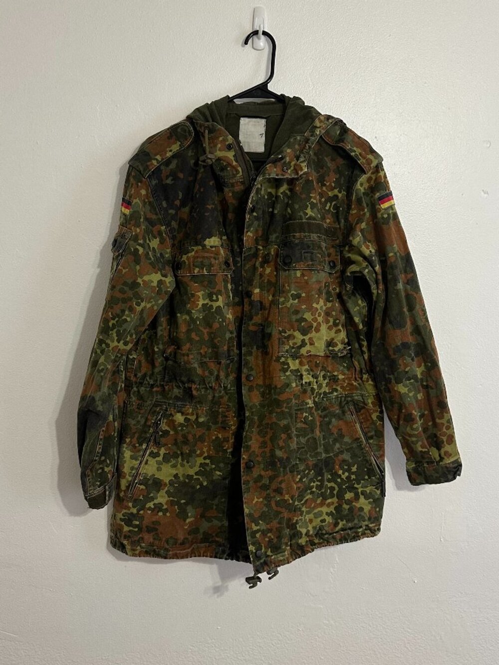 German Bundeswehr Flecktarn Camo Military Field Parka Size 7
